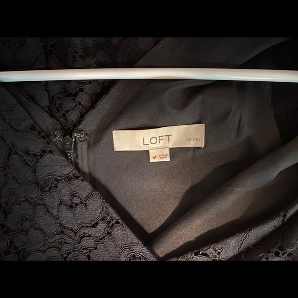 6P Navy Ann Taylor Loft Lace Dress - Picture 4 of 4